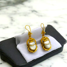 Load image into Gallery viewer, Gold Scarab Egyptian Earring
