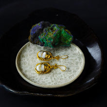 Load image into Gallery viewer, Gold Scarab Egyptian Earring