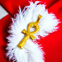 Load image into Gallery viewer, Gold Akhenaton Prayers Ankh Key Of Life Pendant Necklace