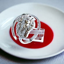 Load image into Gallery viewer, Silver Goddess Sekhmet Adjustable Ring