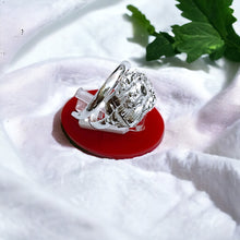 Load image into Gallery viewer, Silver Goddess Sekhmet Adjustable Ring