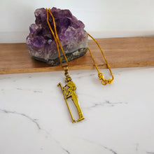 Load image into Gallery viewer, Gold Goddess Seshet The Scribe Pendant Necklace