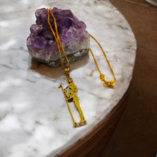 Load image into Gallery viewer, Gold Goddess Seshet The Scribe Pendant Necklace
