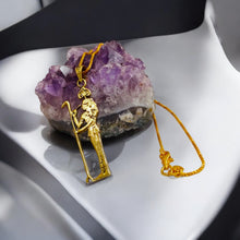 Load image into Gallery viewer, Gold Goddess Seshet The Scribe Pendant Necklace