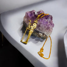 Load image into Gallery viewer, Gold Goddess Seshet The Scribe Pendant Necklace