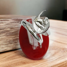 Load image into Gallery viewer, Silver God Thoth The Scribe Adjustable Ring