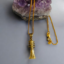 Load image into Gallery viewer, Gold Djed Pillar Pendant