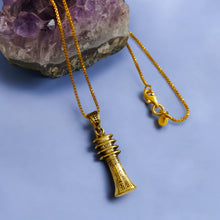 Load image into Gallery viewer, Gold Djed Pillar Pendant