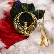 Load image into Gallery viewer, Goddess Isis The mighty Gold Pendant Necklace