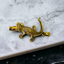 Load image into Gallery viewer, God Sobek The crocodile Gold  Pendant Necklace

