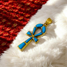 Load image into Gallery viewer, Gold Key Of Life Ankh Pendant Necklace
