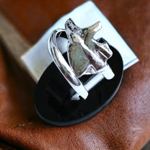 Load image into Gallery viewer, Silver God Anubis Adjustable Ring
