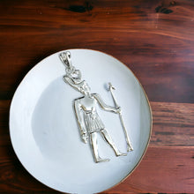 Load image into Gallery viewer, Silver God Amun Large Pendant Necklace
