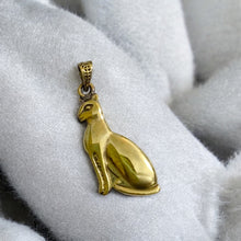 Load image into Gallery viewer, Bastet The Cat Pendant Gold Necklace
