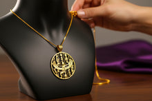 Load image into Gallery viewer, Gold Goddess Isis Pendant, Winged Egyptian Divine Necklace
