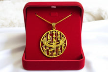 Load image into Gallery viewer, Gold Goddess Isis Pendant, Winged Egyptian Divine Necklace
