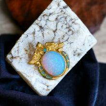 Load image into Gallery viewer, Egyptian Jewelry Gold-Filled Ancient Egyptian Amulet, God and Goddess Talsiman Pendant, Divine Minimalist Gold Pendant Necklace Gift for Men and Women (Bennu Wadjet Opal Amulet)

