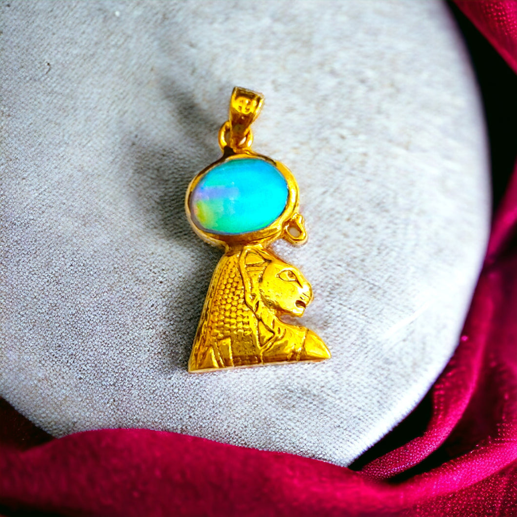 Goddess Sekhmet Pendant, Egyptian Jewelry, Gods Goddess, Talsiman Pendant, Divine Minimalist Pendant, Gift for Men and Women