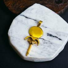 Load image into Gallery viewer, Goddess Hathor Mirror Pendant, Egyptian Jewelry, Ancient  Amulet, God and Goddess Talsiman Pendant, Divine Minimalist Pendant, Gift for Men and Women
