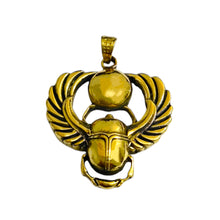 Load image into Gallery viewer, Winged Royal Scarab Pendant, Egyptian Jewelry, Ancient  Amulet, God and Goddess Talsiman Pendant, Divine Minimalist Pendant, Gift for Men and Women
