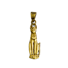 Load image into Gallery viewer, Bastet The Cat Pendant Gold Necklace
