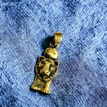 Load image into Gallery viewer, Sekhmet Pendant, Egyptian Jewelry, Ancient Egyptian Amulet, God and Goddess Talsiman Pendant, Divine Minimalist Pendant, Gift for Men and Women
