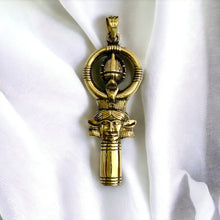 Load image into Gallery viewer, Hathor Amulet Gold Pendant Necklace
