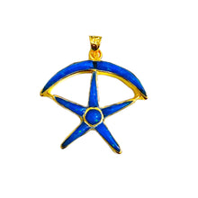 Load image into Gallery viewer, Seba Star Blue Opal Pendant, Egyptian Jewelry
