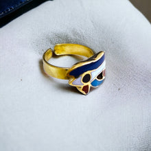 Load image into Gallery viewer, Eye Of Horus Ring, Egyptian Jewelry, Gods Goddess, Talsiman Ring, Divine Minimalist Ring, Gift for Men and Women
