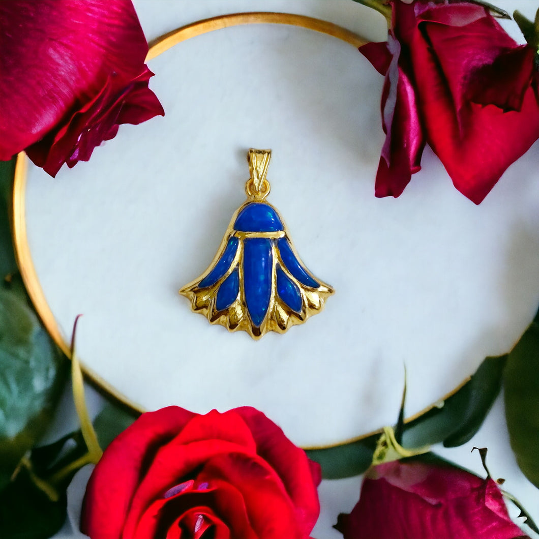 Lotus Flower Pendant, Egyptian Jewelry, Gods Goddess, Talsiman Pendant, Divine Minimalist Pendant, Gift for Men and Women