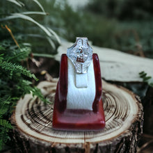 Load image into Gallery viewer, Silver Goddess Sekhmet adjustable Ring
