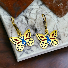 Load image into Gallery viewer, Gold Egyptian Butterfly Earring, Gift For Women
