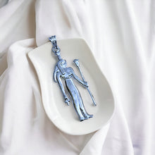 Load image into Gallery viewer, Silver Goddess Nyphthys Large Pendant Necklace
