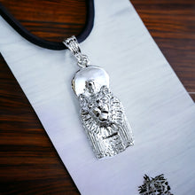 Load image into Gallery viewer, Silver Goddess Sekhmet Pendant Necklace
