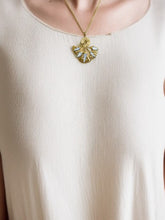 Load image into Gallery viewer, Gold Lotus Flower Pendant Necklace
