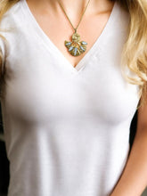 Load image into Gallery viewer, Gold Lotus Flower Pendant Necklace
