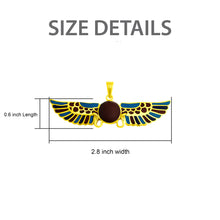 Load image into Gallery viewer, Egyptian Jewelry Gold-Filled Ancient Egyptian Amulet, God and Goddess Talsiman Pendant, Divine Minimalist Gold Pendant Necklace Gift for Men and Women (Colorful Winged Sun Desk)

