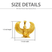 Load image into Gallery viewer, Winged Goddess Maat Gold Pendant
