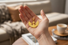 Load image into Gallery viewer, Gold Goddess Isis Pendant, Winged Egyptian Goddess, Egyptian Jewelry, Divine Minimalist Necklace, Gift for Men and Women
