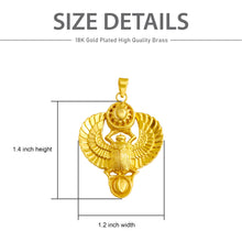Load image into Gallery viewer, Royal Scarab Beetle Gold Pendant
