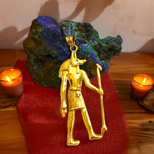 Load image into Gallery viewer, Gold God Anubis Pendant Necklace
