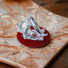 Load image into Gallery viewer, Silver Goddess Bastet The Cat Adjustable Ring
