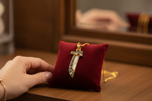 Load image into Gallery viewer, Gold Eye of Horus Necklace, Mother of Pearl Egyptian Pendant
