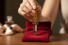 Load image into Gallery viewer, Gold Eye of Horus Necklace, Mother of Pearl Egyptian Pendant
