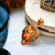 Load image into Gallery viewer, Dainty Scarab Gold Pendant Necklace
