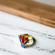 Load image into Gallery viewer, Lotus Flower Ring, Egyptian Jewelry, Gods Goddess, Talsiman Ring, Divine Minimalist Ring, Gift for Men and Women   2 / 2
