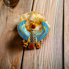 Load image into Gallery viewer, Colorful God Horus Gold Pendant Necklace
