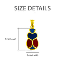 Load image into Gallery viewer, Colorful Dainty Scarab Gold Pendant Necklace
