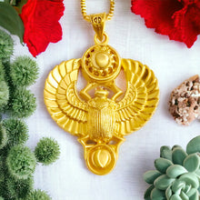 Load image into Gallery viewer, Royal Scarab Beetle Gold Pendant
