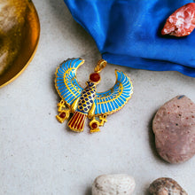 Load image into Gallery viewer, Colorful God Horus Gold Pendant Necklace
